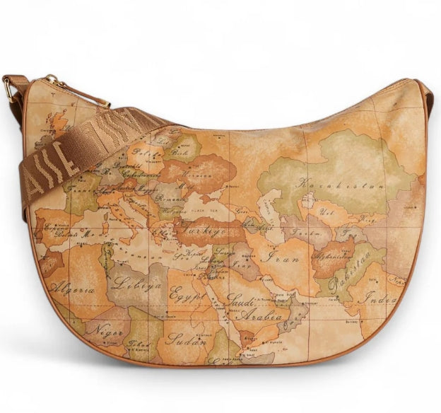 Alviero Martini 1A Classe Tracolla Mezzaluna Grande Geo Soft C S008 6001 Col 0010 Natural